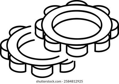 Handle-less frame drum with one usable membrane vector design, Muslim marriage Symbol, wedding customs Sign, Indian subcontinent matrimony stock illustration, Traditional Daf or Duff concept