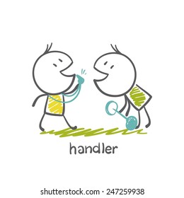 handler deals with a student illustration