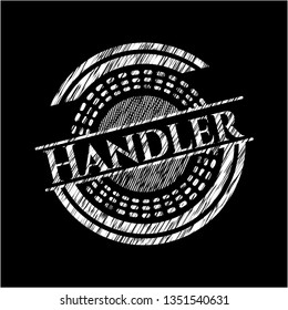 Handler on chalkboard