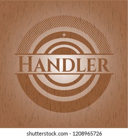 Handler wooden emblem. Vintage.
