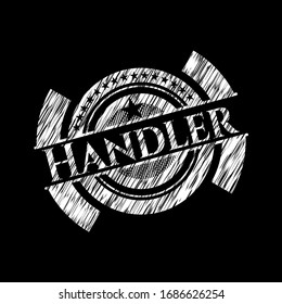 Handler written on a chalkboard. Vector Illustration. Detailed.