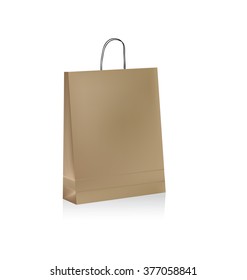 with handles brown paper bag vector