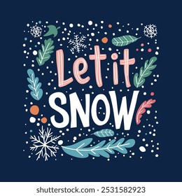 Mit einem handgeschriebenen Text kann es Winter Holiday Illustration. Ideal für Urlaubskarten, Poster und saisonale Dekorationen.