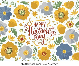 Hand-lettered “Happy Father’s Day” with stylish decorations and calligraphy. Perfect for greeting cards, posters, social media, and celebration designs honoring dads.