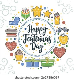 Hand-lettered “Happy Father’s Day” with stylish decorations and calligraphy. Perfect for greeting cards, posters, social media, and celebration designs honoring dads.