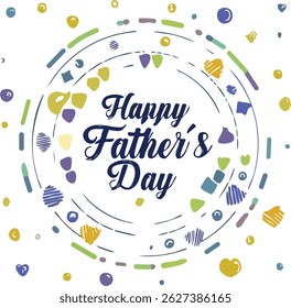 Hand-lettered “Happy Father’s Day” with stylish decorations and calligraphy. Perfect for greeting cards, posters, social media, and celebration designs honoring dads.