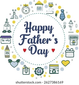Hand-lettered “Happy Father’s Day” with stylish decorations and calligraphy. Perfect for greeting cards, posters, social media, and celebration designs honoring dads.