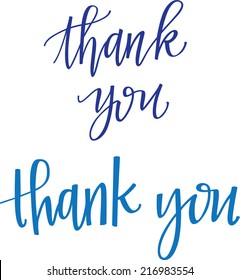 Hand-lettered Thank You Set