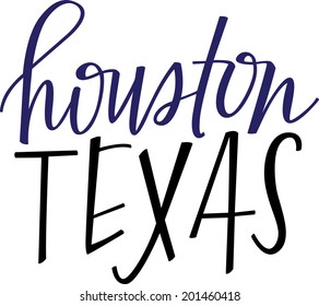 Handlettered Vector Houston Texas Stock Vector (Royalty Free) 201460418 ...