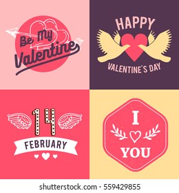 hand-lettered vintage st. valentines card