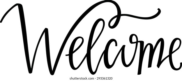 Hand-lettered Welcome Sign