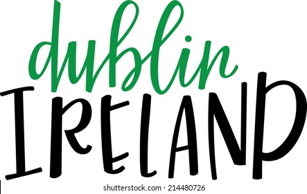 Hand-lettering of Dublin, Ireland