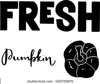 handlettering fresh pumpkin vector logo