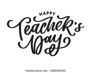 Handlettering Happy Teachers Day Vector Illustration Stock Vector ...