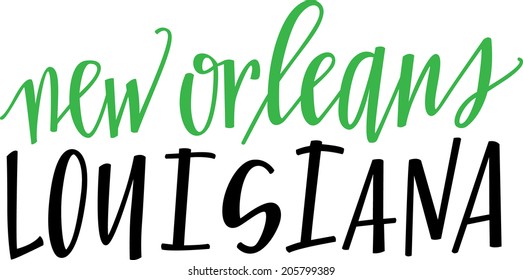 Hand-lettering of New Orleans, Louisiana