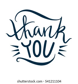 Handlettering with phrase: thank you