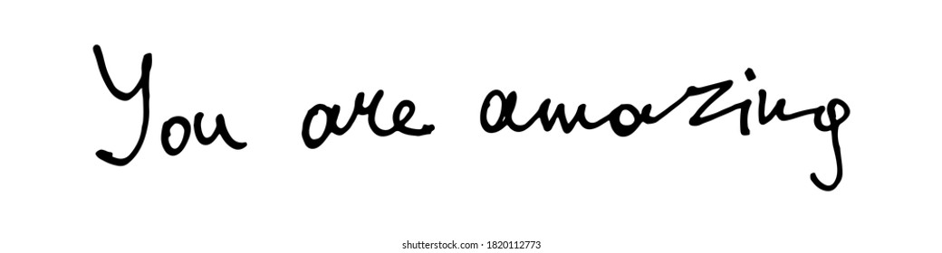 Handlettering quotation about love. Handwritten text isolated on white background. Vector illustration. Template for greeting card, poster, banner. St. Valentine's day