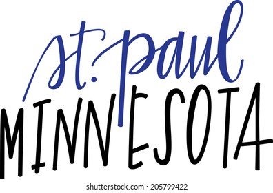 Hand-lettering of St. Paul, Minnesota