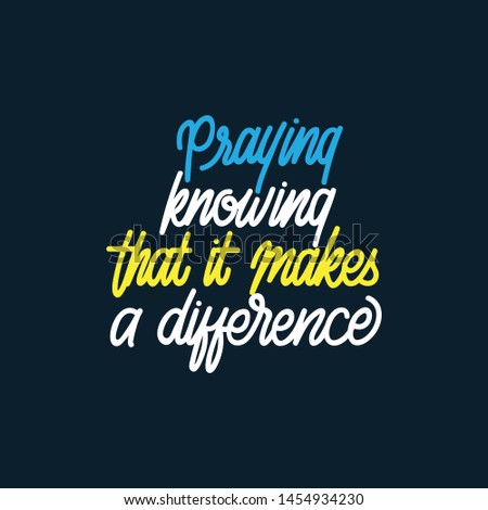 Handlettering Typography Pray makes difference