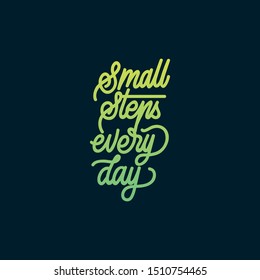 Handlettering Typography Small steps everyday