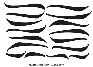 Handlettering underline set. Vector illustration.