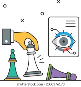 Handling and beating the competition Concept, Vector Icon Design, Business Strategy Symbol, Marketing plan Sign, administration and operational management Stock illustration