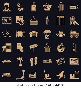 Handling icons set. Simple set of 36 handling vector icons for web for any design