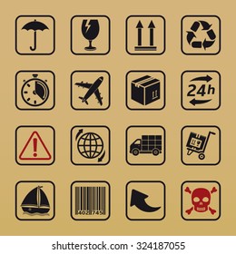 Handling and packing icons