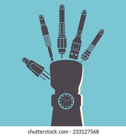 Handling technology, vector illustration