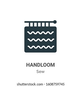 Handloom glyph icon vector on white background. Flat vector handloom icon symbol sign from modern sew collection for mobile concept and web apps design.