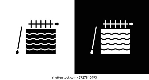 Ilustração do vetor plano do ícone Handloom. Símbolos simples em preto