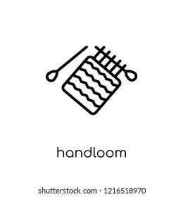 handloom icon. Trendy modern flat linear vector handloom icon on white background from thin line Sew collection, outline vector illustration
