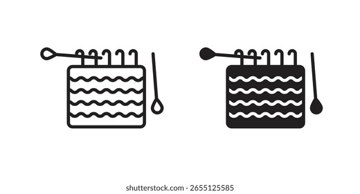 Handloom icon vector design. set web icons