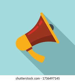 Handly megaphone icon. Flat illustration of handly megaphone vector icon for web design