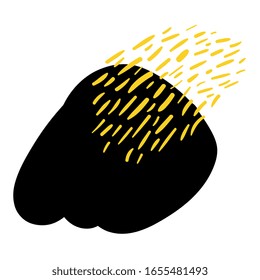 Hand-made abstract simple element. Creative doodle. Modern art for your picture. Element for create your own art and illustrations. Graphic design element. Vector EPS 10.