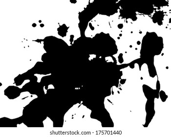 Handmade acrylic paint  splashes. Vector  Illustration.