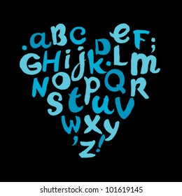 Handmade alphabet