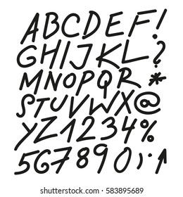 Handmade alphabet. Pen font. Marker. Alphabet background. Hand written background. Sketch wallpaper. Typography pattern.