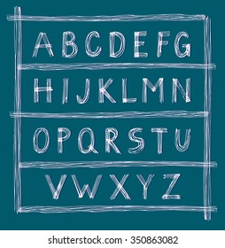 Handmade Alphabet written with ink pen