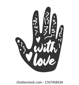 Handmade. Badges, labels and logo elements, retro symbols for handcrafted shop, hand made product, package. Vector emblem illustration
