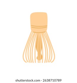 Handmade bamboo matcha whisk used for preparing green tea in traditional Japanese tea ceremonies