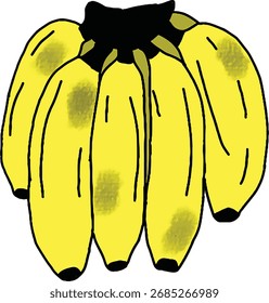 Projeto de ilustração vetor banana artesanal
