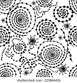 Handmade beads seamless. Vector