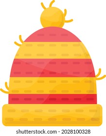 Handmade beanie Concept Vector Icon Design, Autumn or Fall activities Symbol, Dry weather Sign, Temperate climates Elements Stock illustration