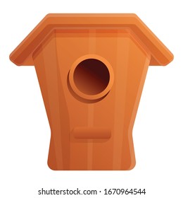 Handmade bird house icon. Cartoon of handmade bird house vector icon for web design isolated on white background