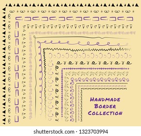 handmade border collection vector art