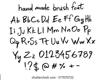 Handmade Brush Vector Font
