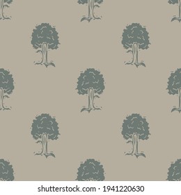 Handgefertigte Holzschnitzereien, nahtloses Muster. Rustikale naive Seidensilhouette, Hintergrund. Moderne Skandinavier oder indische Dekoration . Ethnisch überall im Design. 