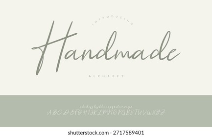 Vector de alfabeto de fuente de script de estilo de marcador casual hecho a mano para proyectos de artesanía y bricolaje
