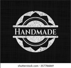 Handmade chalk emblem written on a blackboard